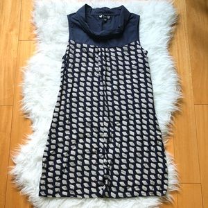 Navy Patterned Dress